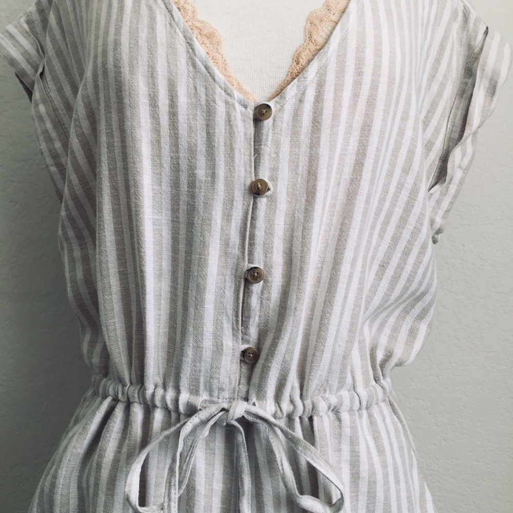 Sanctuary Sand Valley Stripe Romper - Picture 2 of 8